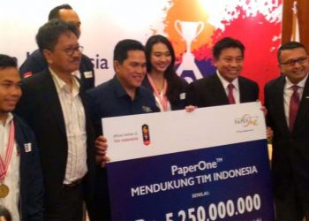PaperOneTM Suntik Dana 5,250 M Dukung Tim Indonesia di AG 2018