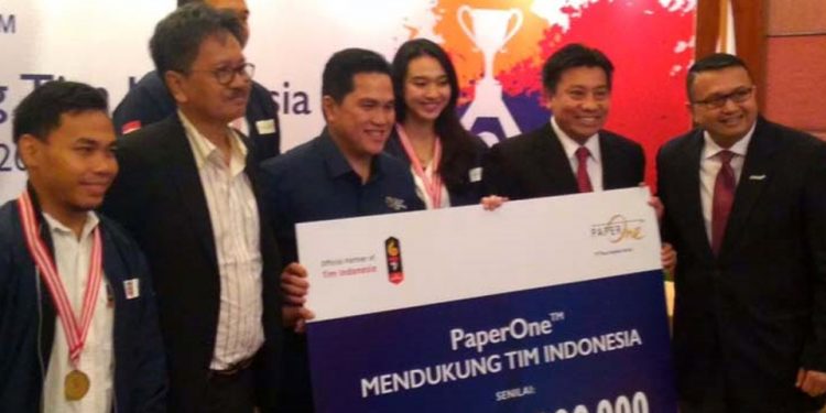 PaperOneTM Suntik Dana 5,250 M Dukung Tim Indonesia di AG 2018
