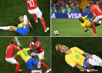 Neymar Jadi Terget Pelanggaran Pemain Swiss 10 Kali