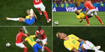 Neymar Jadi Terget Pelanggaran Pemain Swiss 10 Kali
