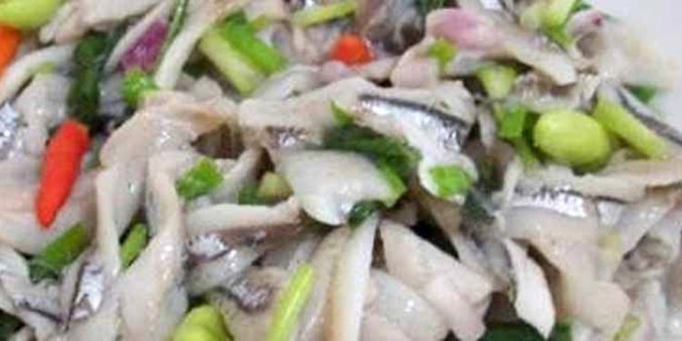 Lawar Teri Mentah dari NTT