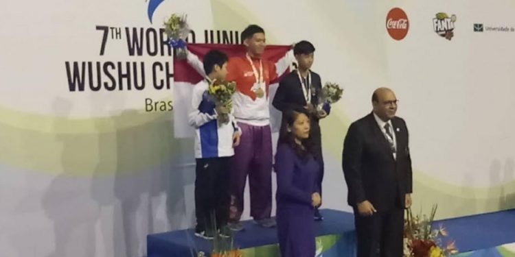 Jevon Raih Emas di Kejuaraan Dunia Wushu Yunior