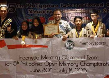 Indonesia Borong Medali Dalam Philipphine Open Memory Championship