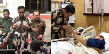 Presiden Jokowi Jenguk Habibie di RSPAD