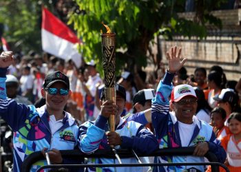 Meriahnya, Pawai Obor Asian Para Games 2018 di Bali