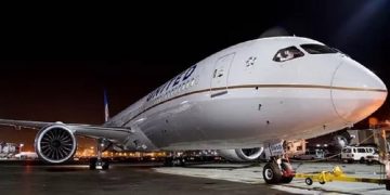 United Airlines Pamerkan  Boeing 787-10 Dreamliner Pertamanya