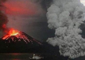 Tinggi Gunung Anak Krakatau Tinggal 110 Meter