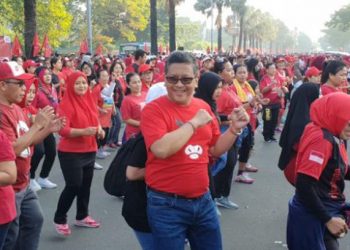 Parade Akhir Pekan, PDI Perjuangan Merahkan Kemayoran Jakarta