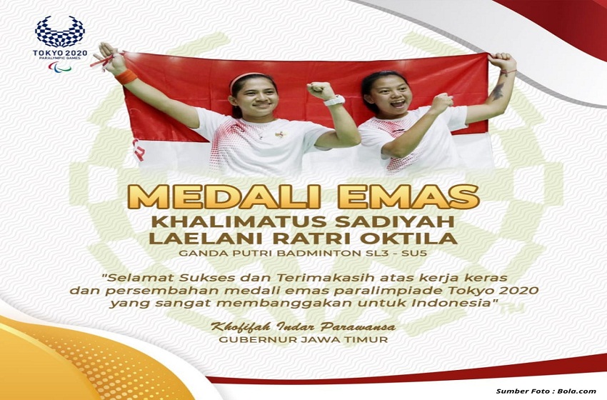  Cabang Bulutangkis Sukses Berikan Emas Pertama Indonesia di Paralimpiade Tokyo 2020