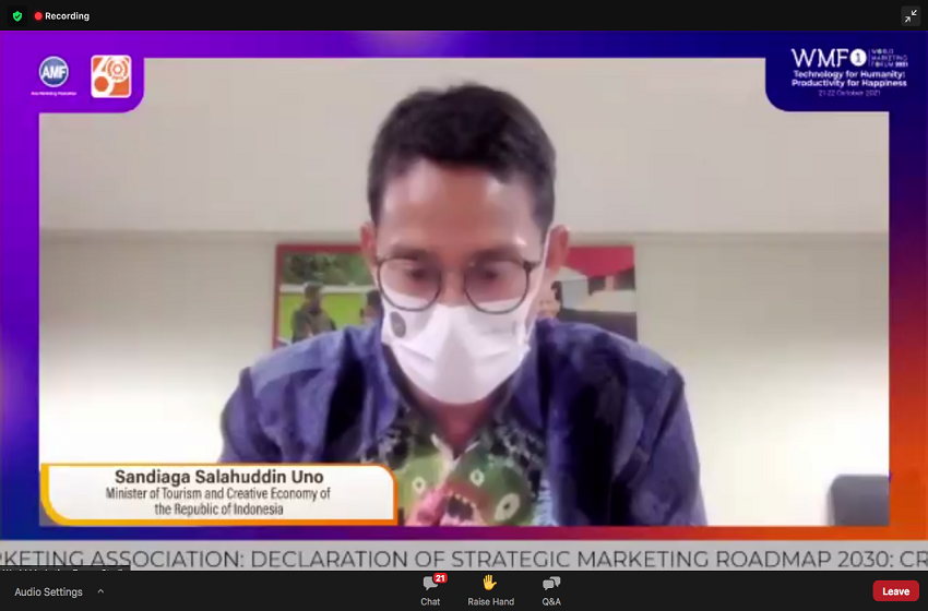  Menparekraf Sandiaga Uno Dukung Forum Marketing Dunia 2022 di Indonesia
