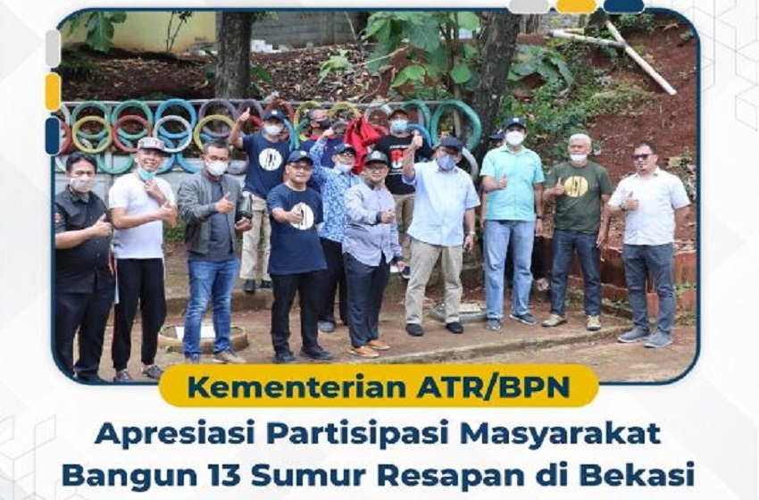  Kementerian ATR/BPN Apresiasi Partisipasi Masyarakat Bangun 13 Sumur Resapan di Bekasi