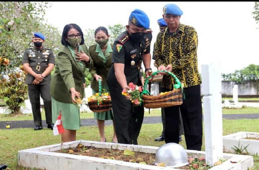  Peringati HUT ke-76 Corps Polisi Militer TNI AD, Korps Baret Biru Kodam XII/Tpr Gelar Ziarah