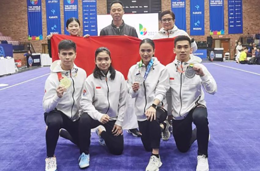  Tim Wushu Indonesia Peringkat Ketiga di World Games 2022 Amerika Serikat 