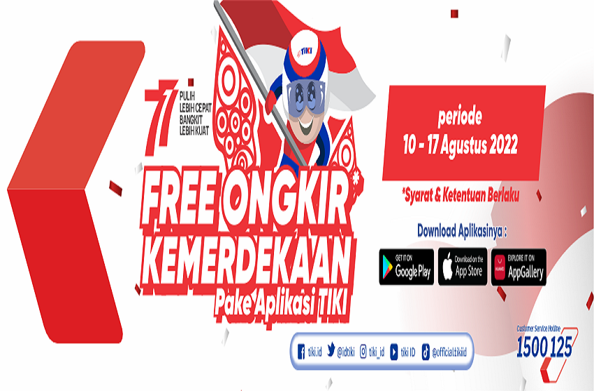  Peringati Hari Kemerdekaan Indonesia ke-77 Tahun, TIKI Bagi-Bagi Promo Gratis Ongkos Kirim