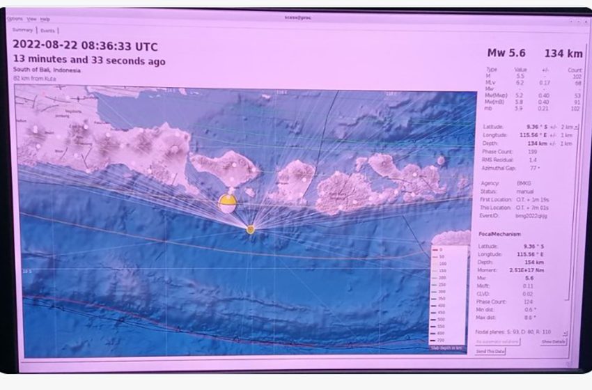  Bali Diguncang Gempa Tektonik M5.6, Daryono: Akibat Aktivitas Subduksi Lempeng