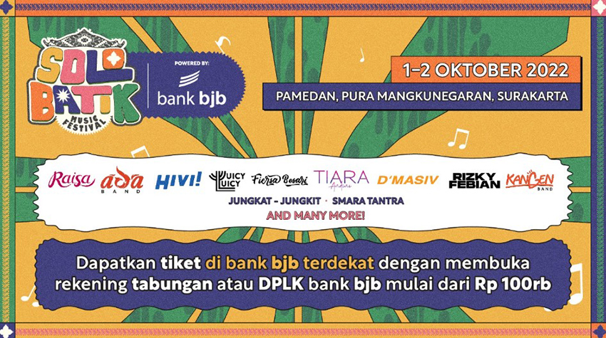  Buka Rekening bank bjb Bisa Dapat Tiket Nonton Solo Batik Music Festival