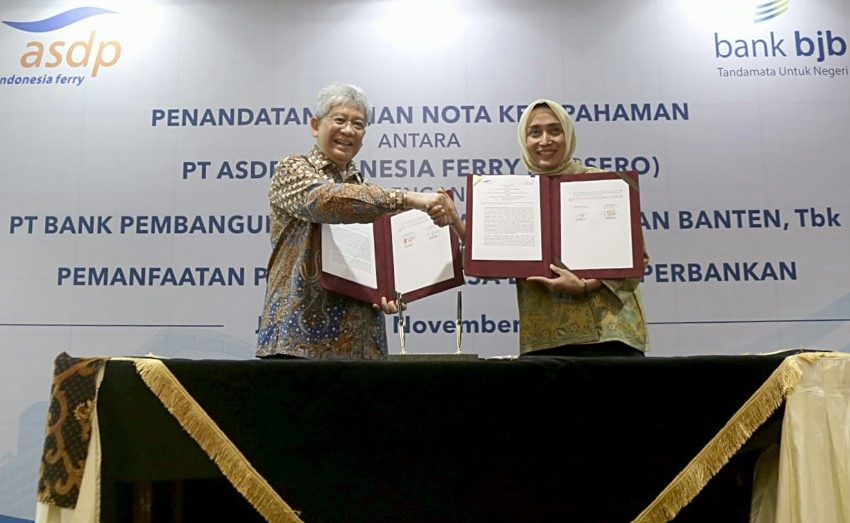  bank bjb Teken Kerjasama Pemanfaatan Produk Perbankan dengan PT ASDP Indonesia Ferry