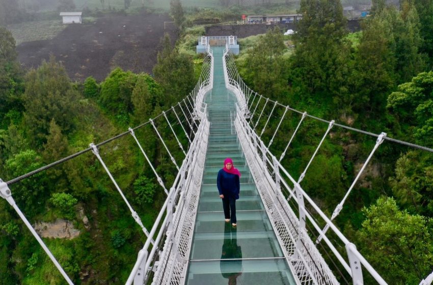 Indahnya Pemandangan dari Jembatan Kaca Seruni Gunung Bromo