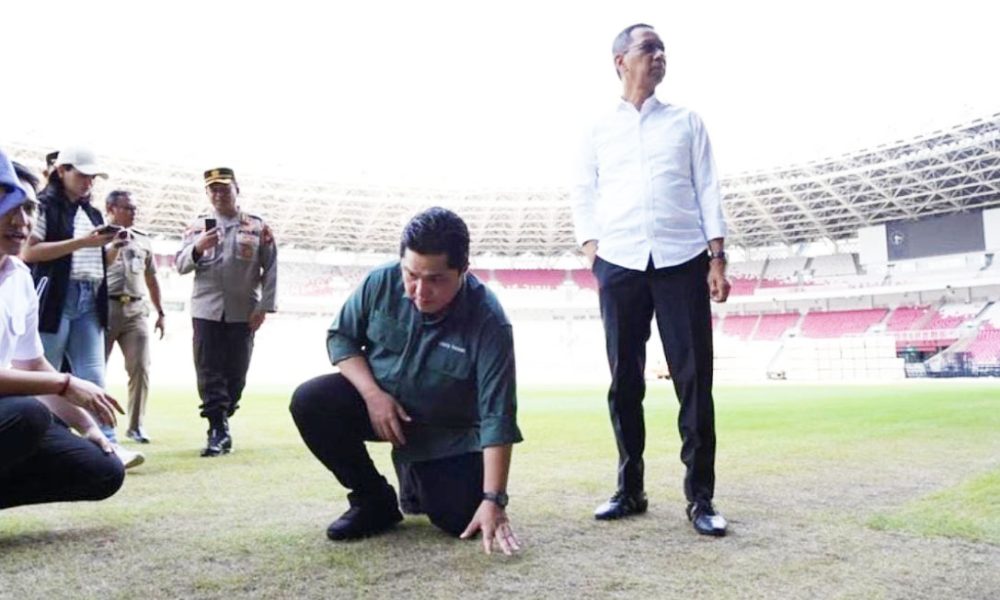 Rumput Stadion Utama Gelora Bung Karno Memprihatinkan, Erick Thohir Tegur Direktur PPKGBK