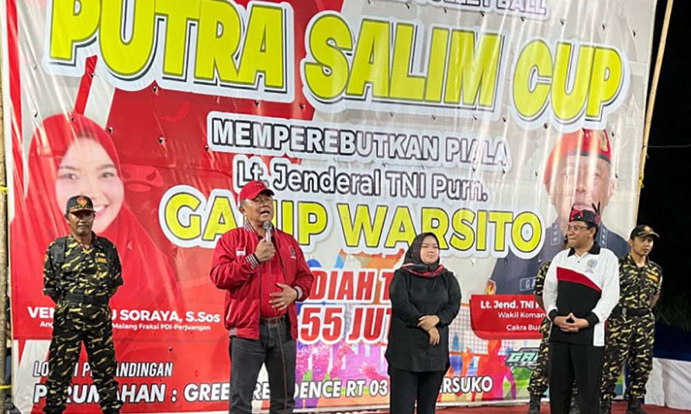 Letjen TNI (Purn) Ganip Warsíto Buka Tournament Bola Volly Putra Salim Cup 2023 di Dampit