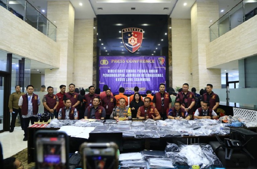 Polri Ungkap Penipuan ‘Love Scamming’ Internasional, Raih Rp 50 M per Bulan