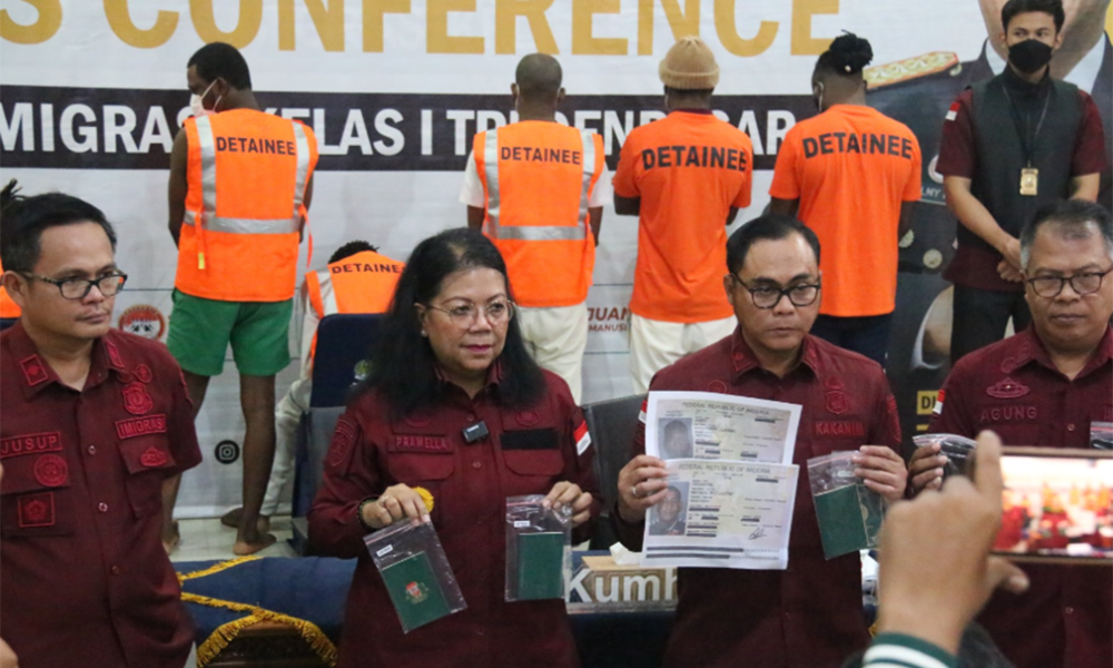 Imigrasi Denpasar Amankan 7 WNA Nigeria dan 1 WNA Rusia
