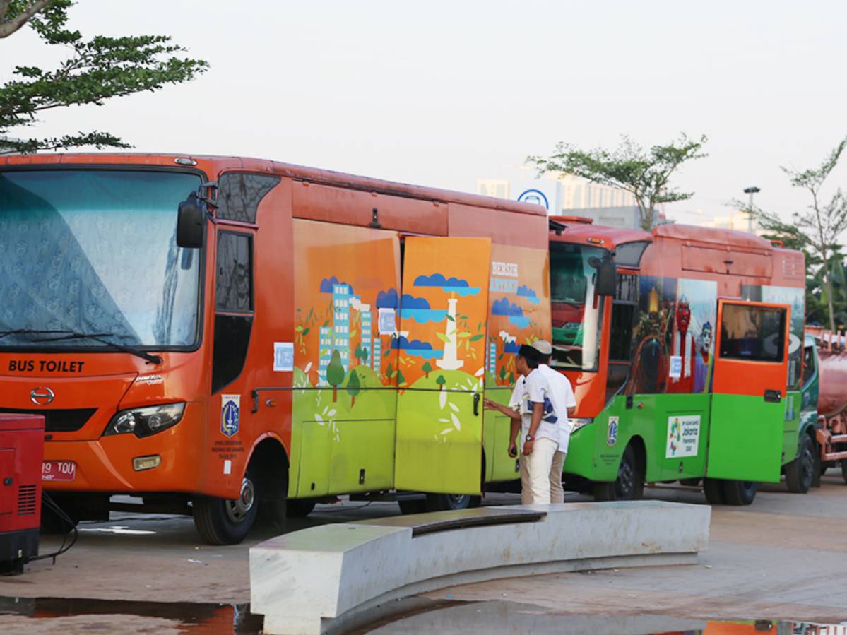 Dinas LH DKI Siagakan 12 Bus Toilet di Kawasan Sudirman-Thamrin