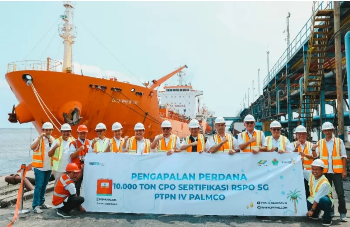 PTPN IV PalmCo Kapalkan 10 Ribu Ton CPO ke Eropa