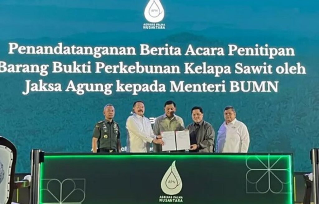 Kejagung Titipkan Lahan Sawit yang DISITA Kepada Kementerian BUMN