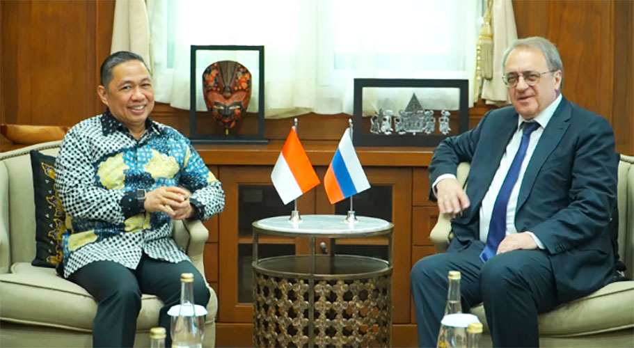Wamenlu Anis Matta Jamu Wamenlu Rusia Bahas Isu Palestina dan Dunia Islam