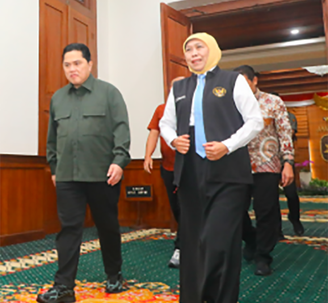 Erick Thohir Apresiasi Dukungan Gubernur Khofifah untuk PSSI dan Sepak Bola Daerah