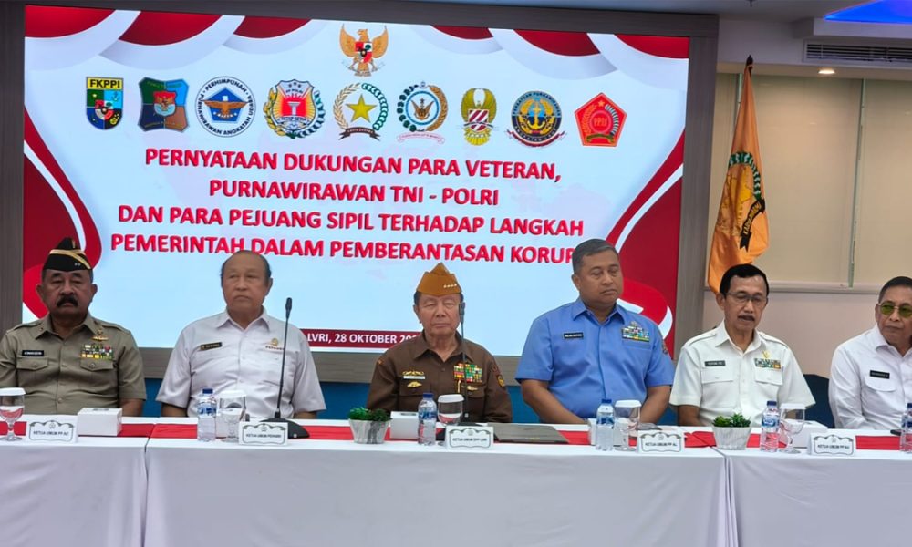 Veteran, Purawirawan dan Pejuang Sipil Desak Pemberlakuan UU Perampasan Aset
