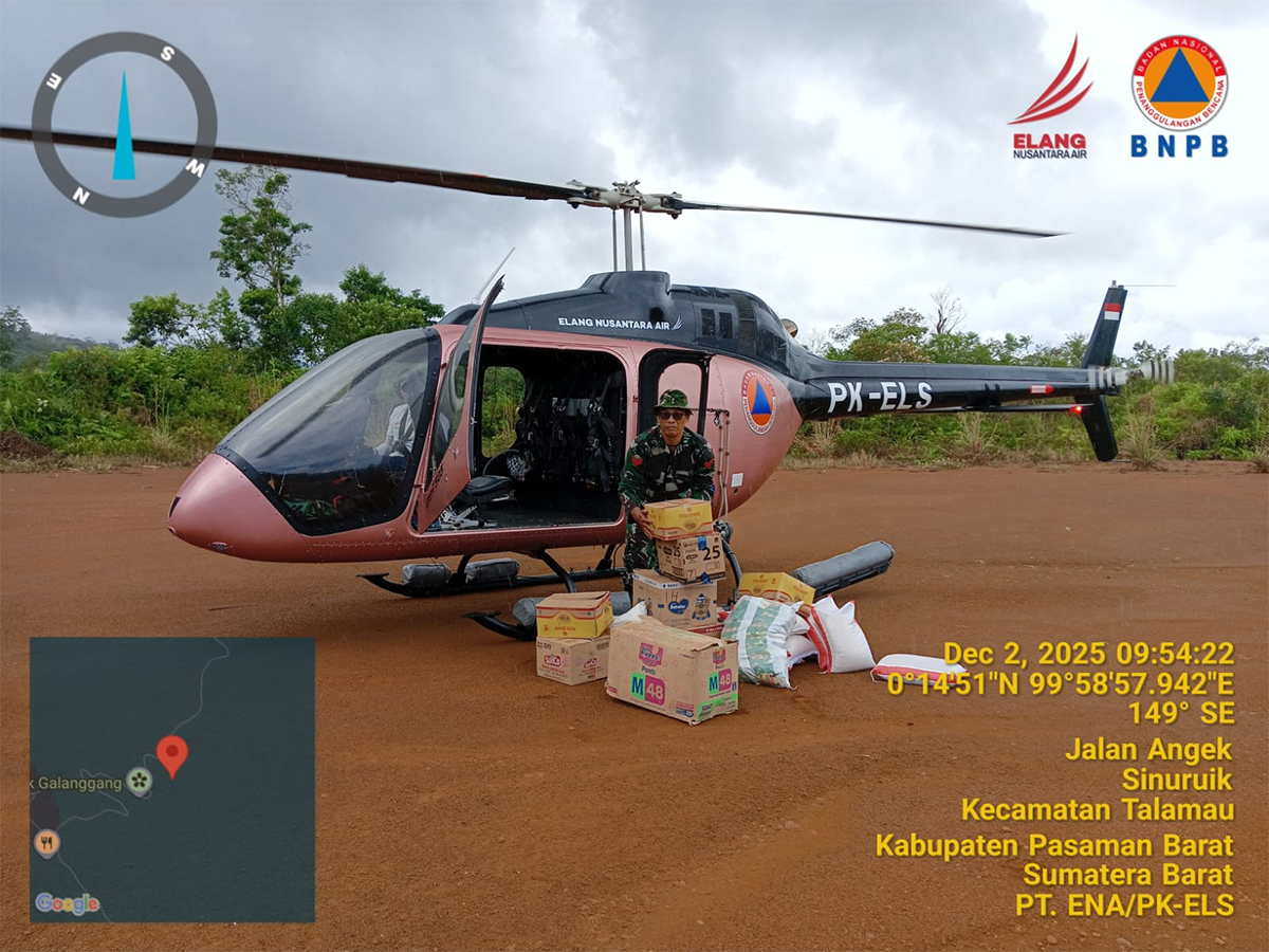 Bantuan bagi Korban Bencana Sumbar Melalui Udara