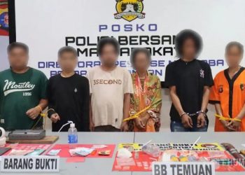 Tim Dirresnarkoba Polda Kalteng Gerebek Kampung Puntun, 6 Orang dan 56 Paket Narkoba Diamankan