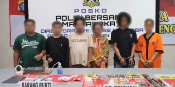 Tim Dirresnarkoba Polda Kalteng Gerebek Kampung Puntun, 6 Orang dan 56 Paket Narkoba Diamankan